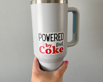 Powered By Diet Coke Sticker, Powered By Diet Coke, Diet Coke Sticker, Soda Stickers, Diet Coke Lover