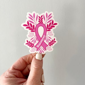 Breast Cancer Sticker, Breast Cancer Survivor, Survivor Sticker, Cancer Sucks, Breast Cancer Ribbon, Pink Ribbon Sticker