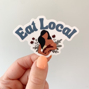 Eat Local Breastfeeding Sticker, Breastfeeding Sticker, Eat Local, Nursing Sticker, Nursing Mom Stickers, Breast Milk Stickers