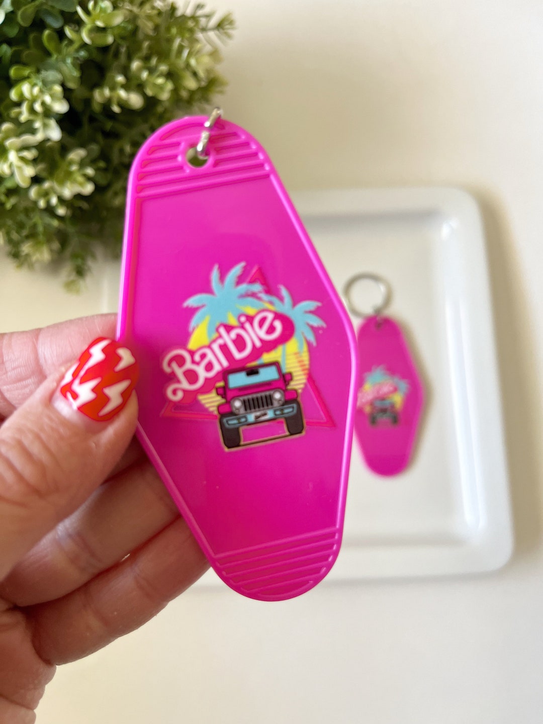 Barbie Motel Keychain Motel Style Keychain Cute Keychains Etsy