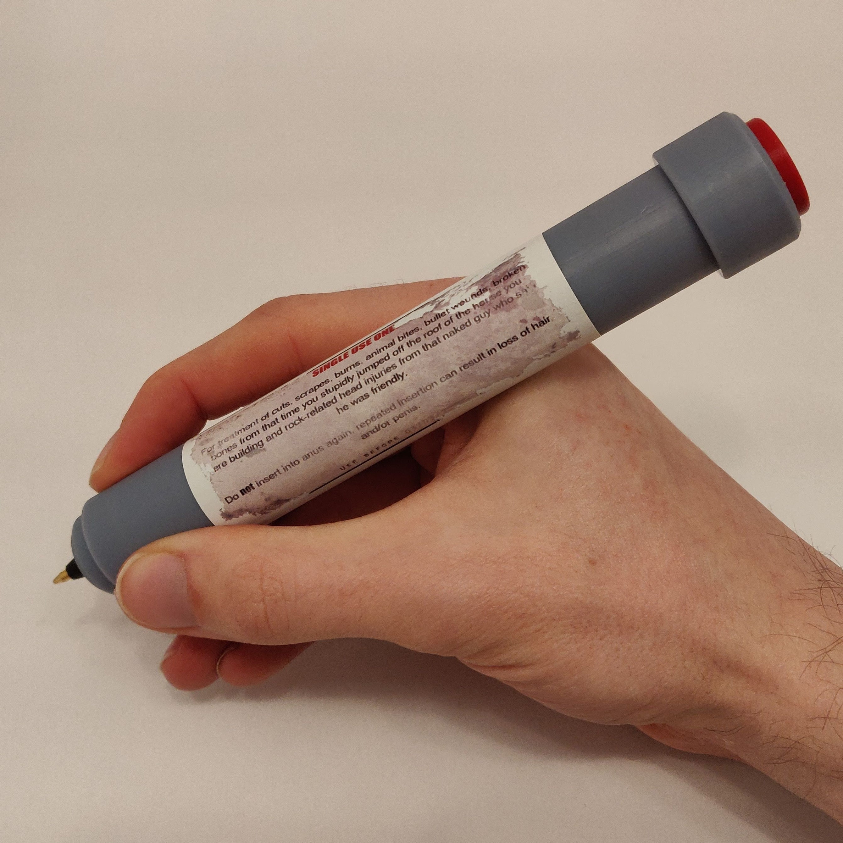 Rust Game Medical Syringe Ballpoint Clicker Pen Gift for Rust Player