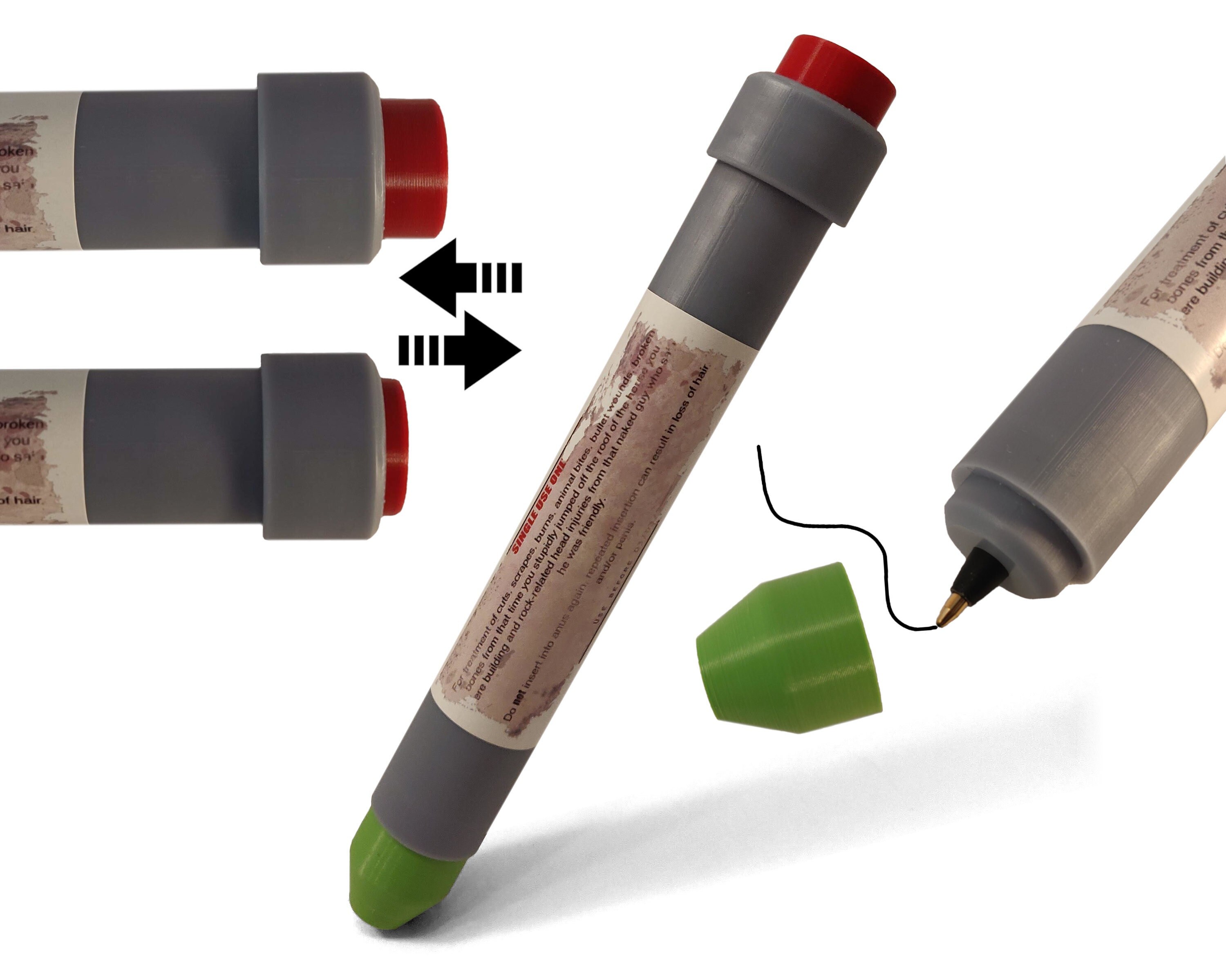 Rust Game Medical Syringe Ballpoint Clicker Pen Gift for Rust Player