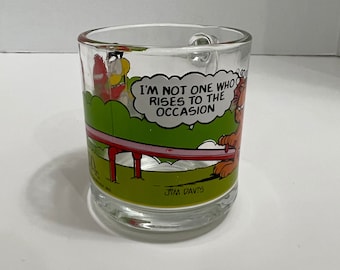 Vintage Garfield McDonald’s glass mug, collectible