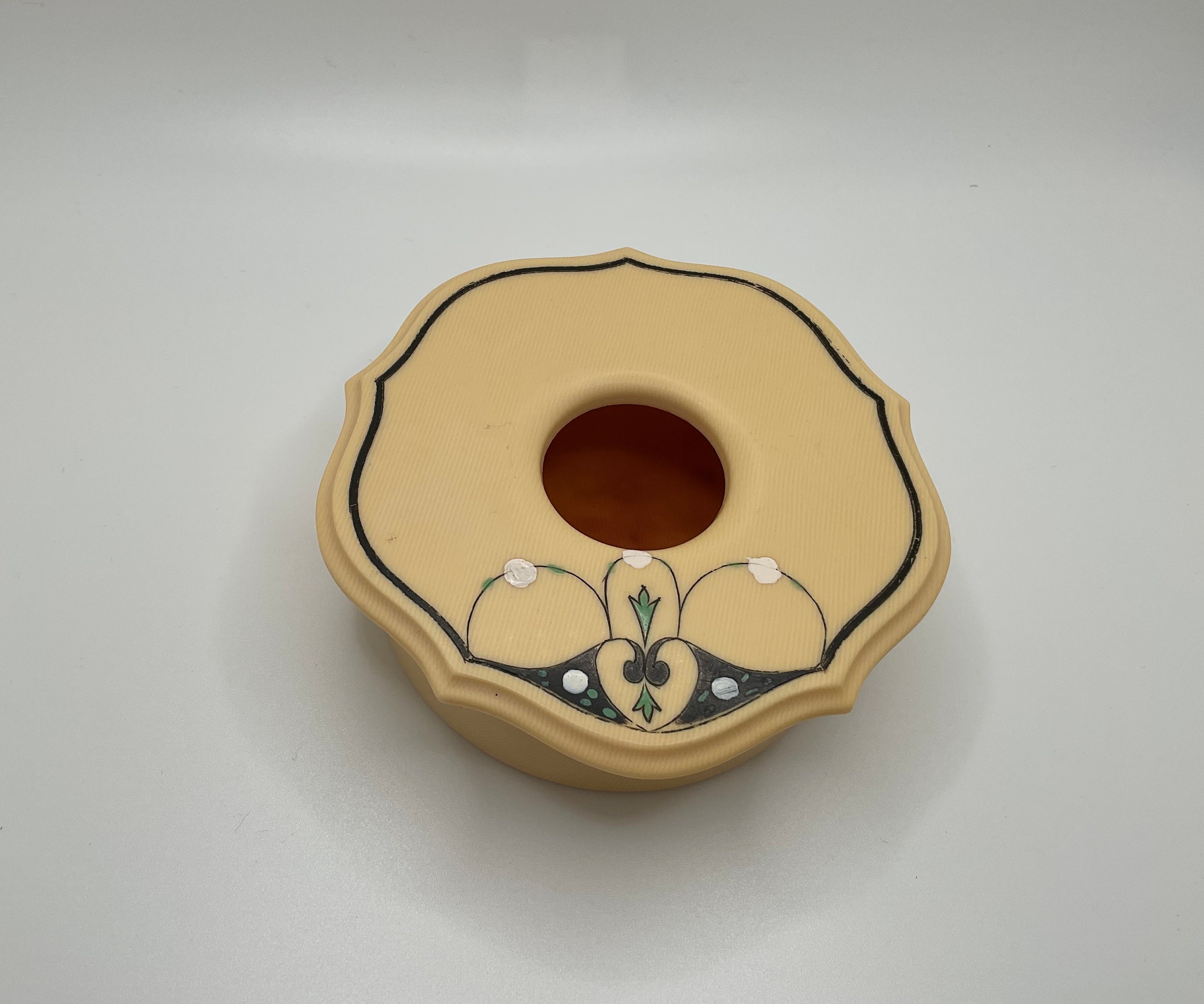 Vintage Celluloid Hair Receiver With Art Deco Design Etsy