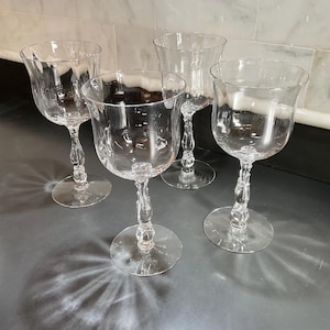 Fostoria Cellini Water Goblets Set of 4 Vintage Stemmed Barware