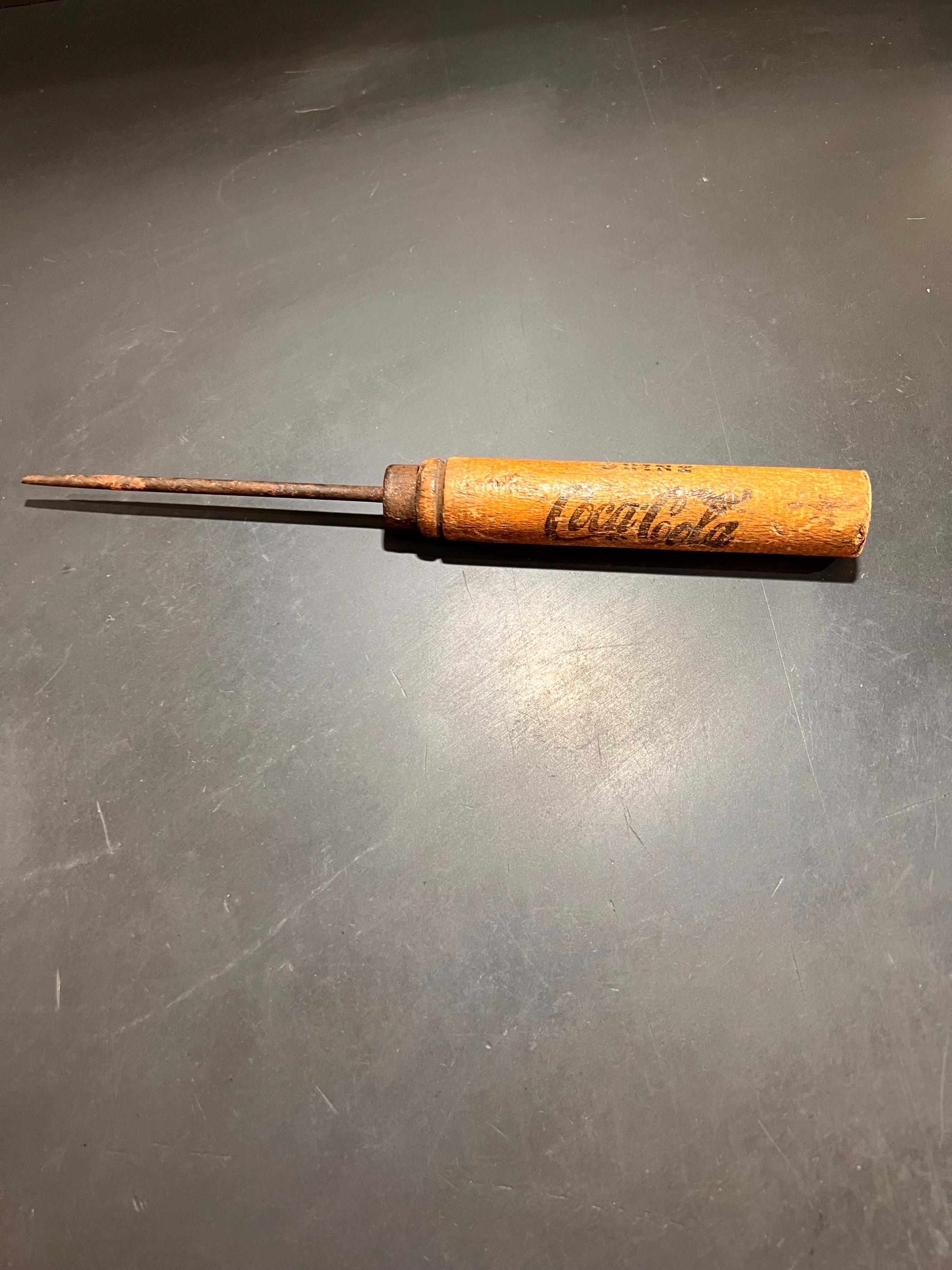 Vintage Coca-cola Ice Pick With Wooden Handle - Etsy