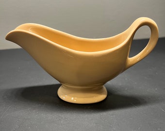 1966 Incaware Sauce Pitcher by Shenango China, New Castle, PA. Tan Body Small Gravy Boat