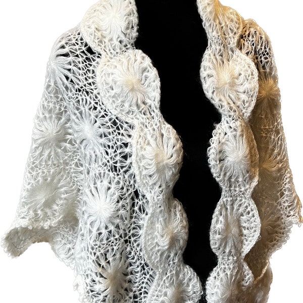 hairpin lace shawl
