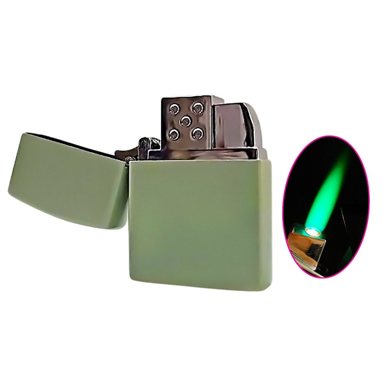 National uniform free shipping Green Flame Lighter Cool Gift For New arrival Her Him Holiday Stocking And