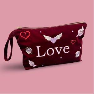 Love Burgunder Samt Clutch - Wishera Kollektion