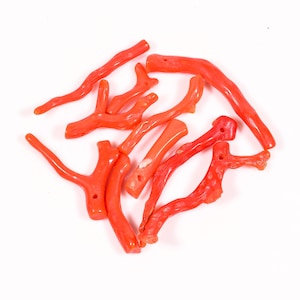 Fantastic 100% Natural Italian Red Coral Branch Gemstone, AAA+ Quality Coral Polished Stick Raw Cabochon 13X3-32X3 MM For making Jewelry