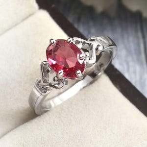 Pink Topaz Gemstone Ring For Women 925 Sterling Silver Ring For Gift Pink Birthstone Ring Pink Topaz Ring For Engagement Gift Topaz Jewelry,