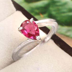 Faceted Pink Topaz Ring Solid 925 Sterling Silver Ring Solitaire Ring Wedding Ring Pink Topaz Jewelry Gift For Her Silver Women Jewelry