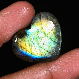 HEART Shape Labradorite Cabochon Gemstone Multi Flashy Heart Shape Loose Labradorite Cabochons Gemstone Stone For Gift For Girlfriends