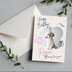Cartão de aniversário personalizado para animais de estimação, cartão de aniversário digital, download de cartão de aniversário, cartão para cachorro, cartão personalizado para cachorro e gato, presente de aniversário para animais de estimação