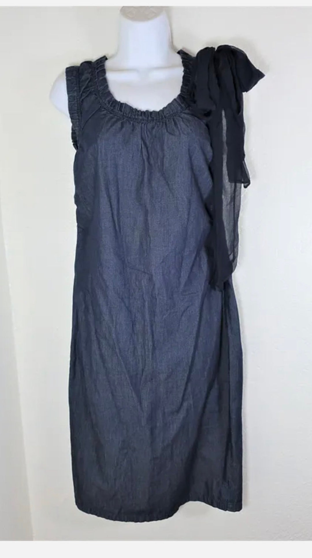 ワンピース MIU MIU LIGHT BLUE COTTON DRESS Miu Miu Slip Dress, Size 40 IT