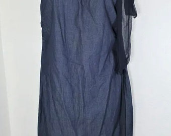 MIU MIU Blue Cotton Denim Dress S- M 40 4 5 6