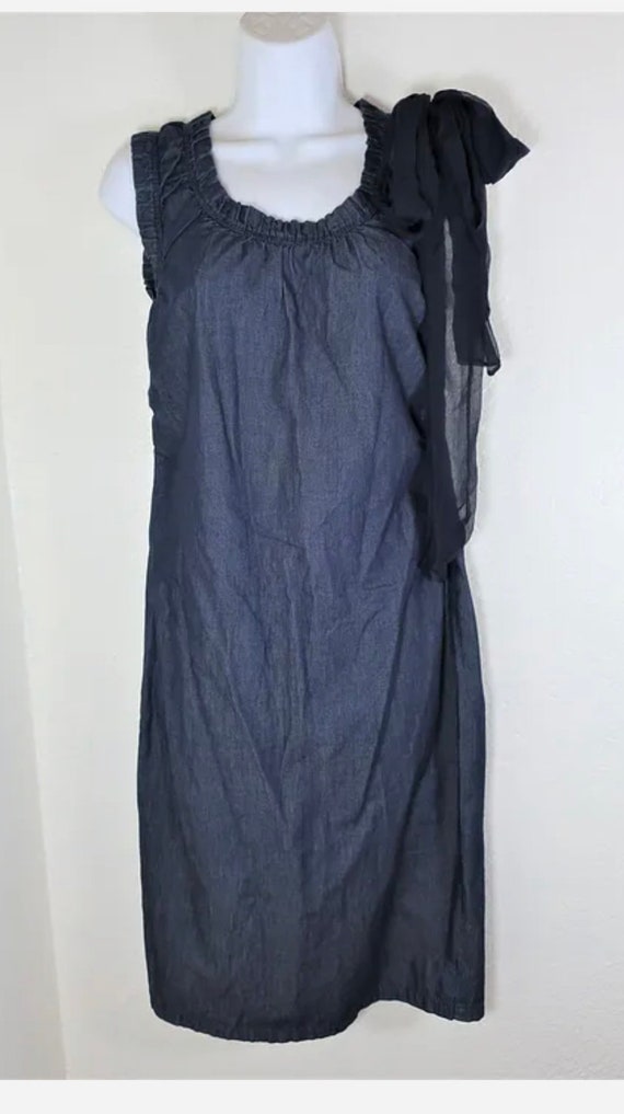 MIU MIU Blue Cotton Denim Dress S- M 40 4 5 6
