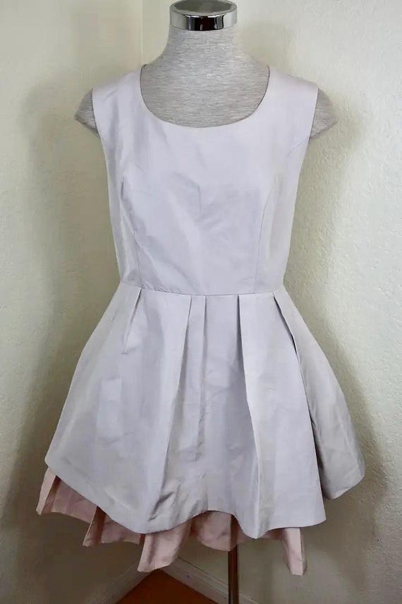 CHRISTIAN DIOR Beige Cocktail Party Formal Pleated Sleeveless Dress 40 4 5  6 - Etsy