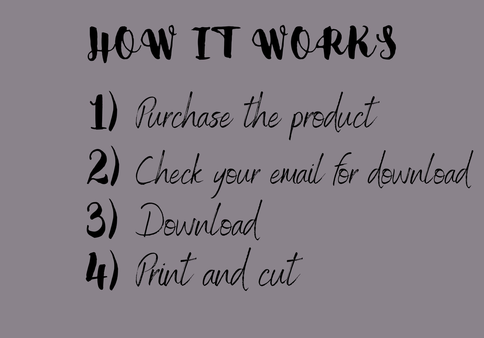 Printable Decal Instruction Card , Decal Application, Decal