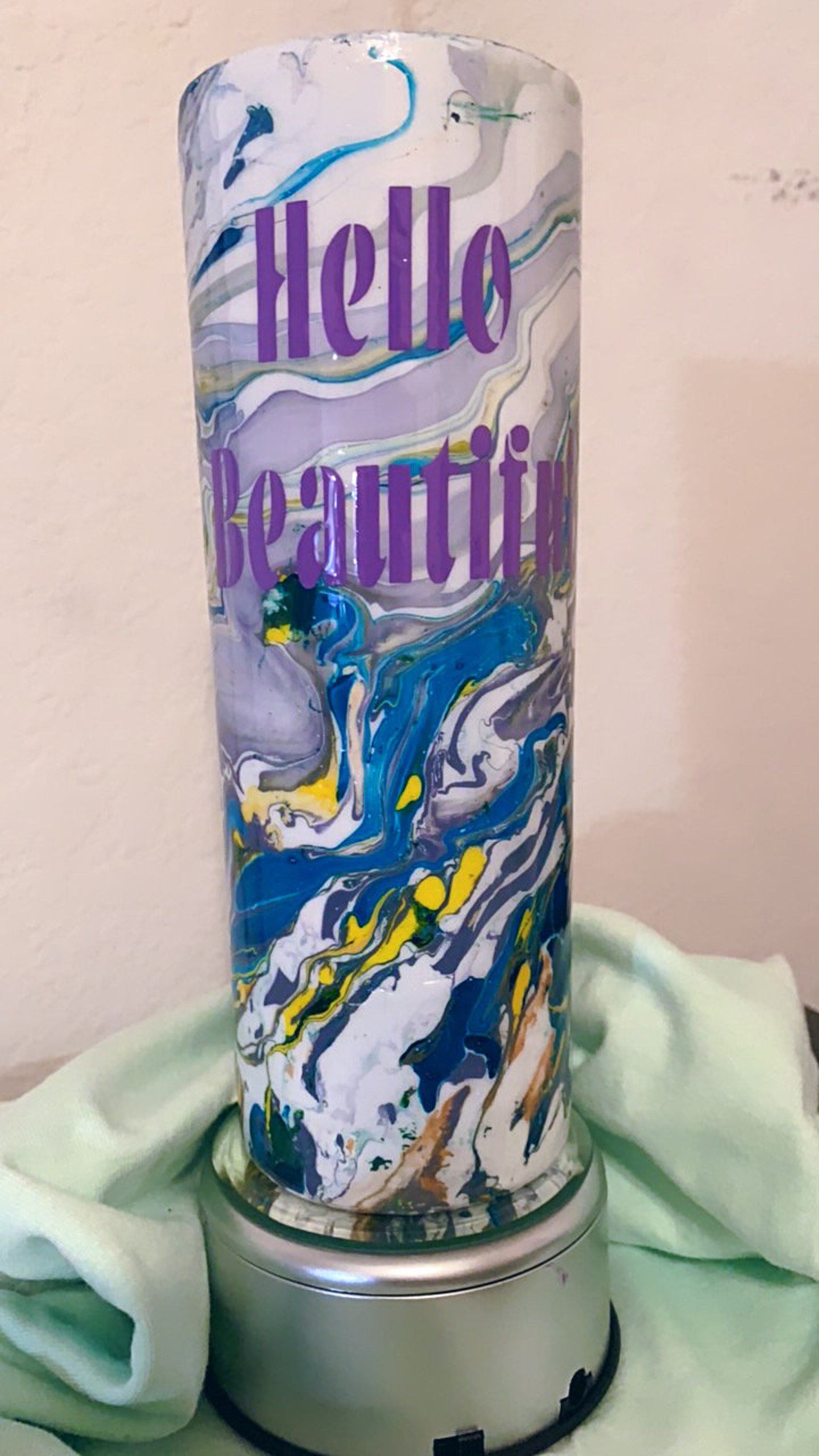 Acrylic Paint Tumbler Dirty Pour Tumbler Wood Grain Etsy