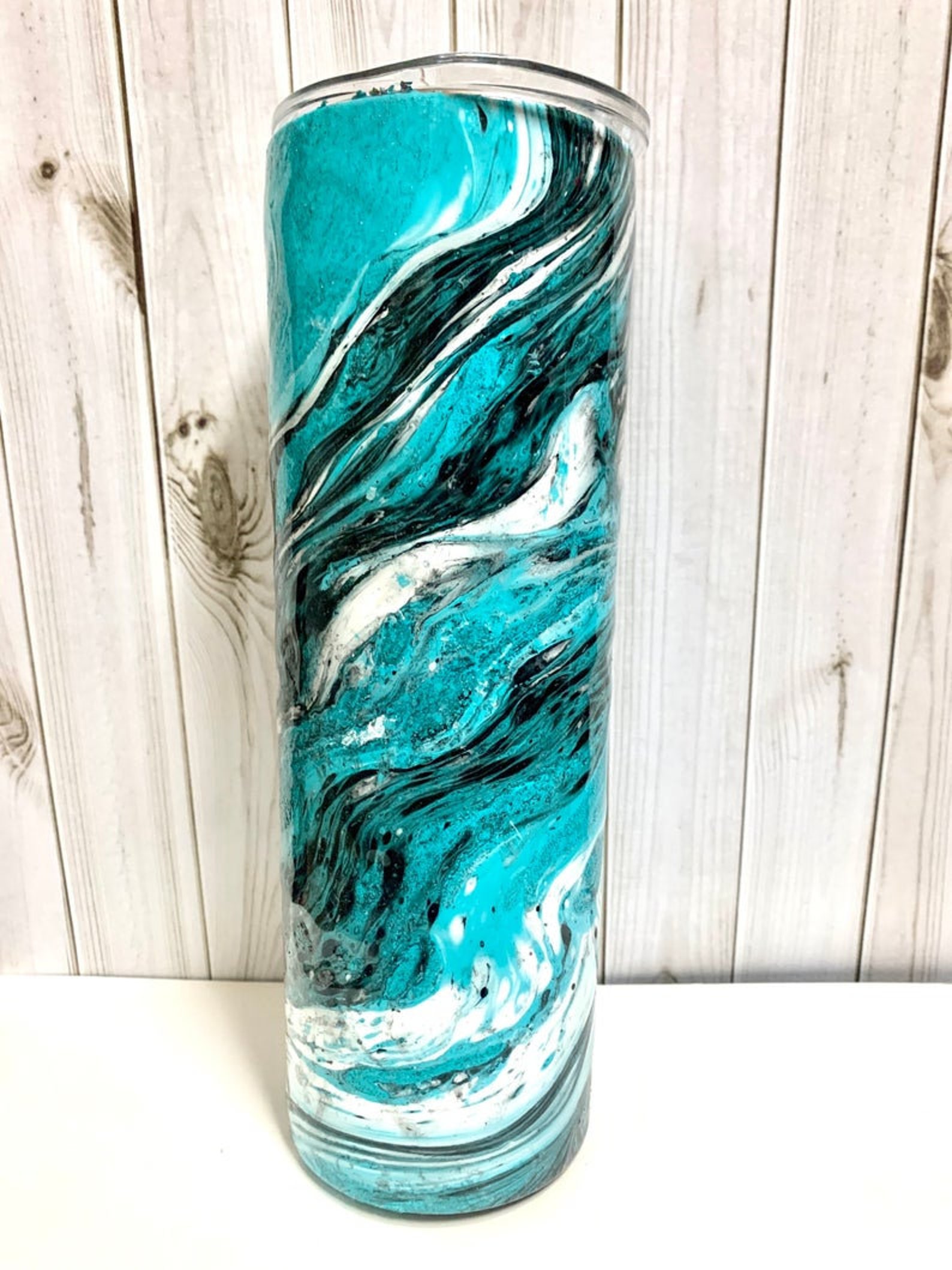 Acrylic Paint Tumbler Dirty Pour Tumbler Wood Grain Etsy