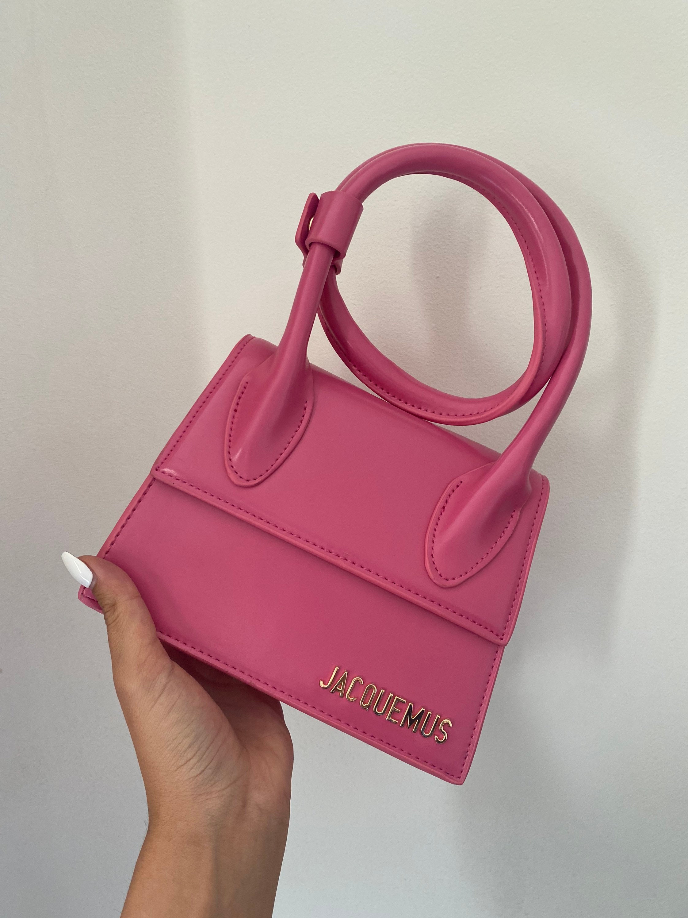 jacquemus pink suede bag