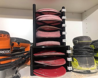 Sandpaper Organizer: Stackable 5" & 6" Sandpaper Holder