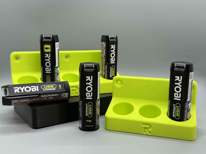 Ryobi USB Lithium Battery Wall Mounted Holder image 1