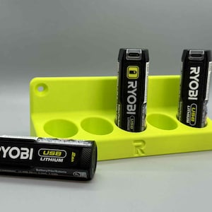 Ryobi USB Lithium Battery Wall Mounted Holder 5 Battery Holder
