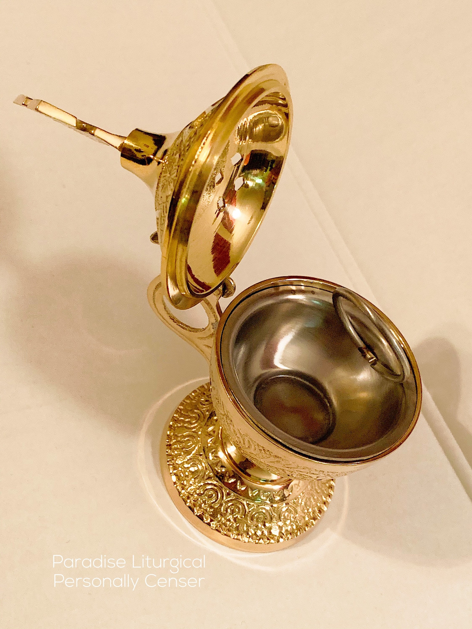 Orthodox Catholic Censer Incense Personal Brass Home Altar Prayer