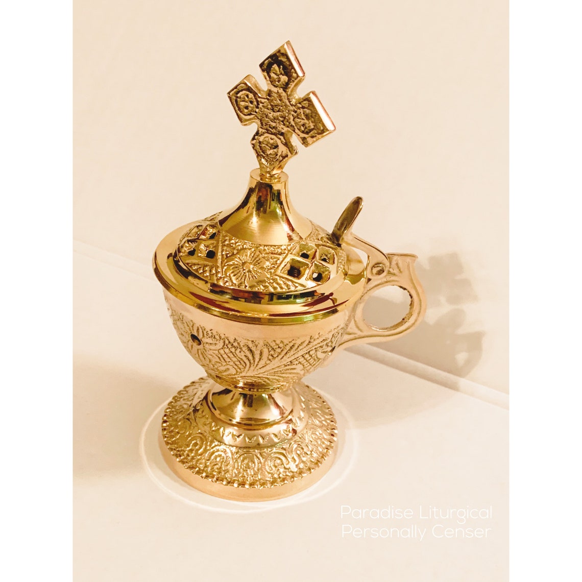 Orthodox Catholic Censer Incense Personal Brass Home Altar Prayer