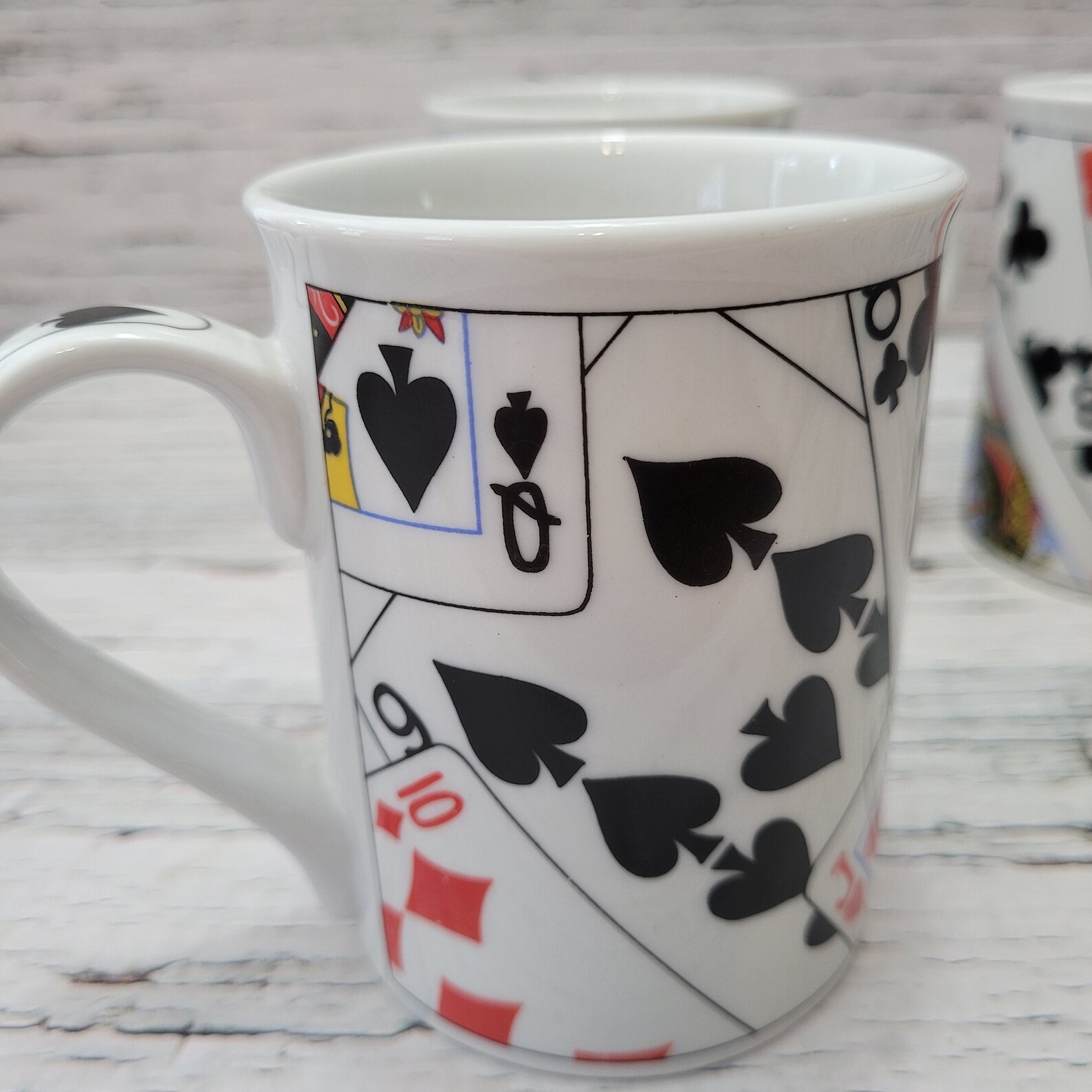 Playing Cards Coffee Mugs Latte Tea Cup Set of 4 Etsy