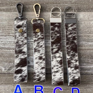 cowhideaccessories Cowhide Tassel - Leather Tassels for Handbags - Purse Charm - Keychain - Gray, Brown and White