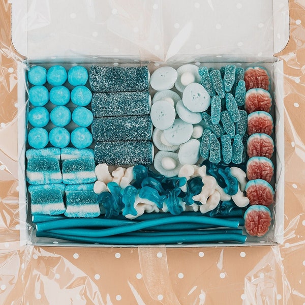 The Blue One | Letterbox Sweet Gift | Blue Sweets | Raspberry Sweets | Father's Day Gift | Sweet Box | Boys Gift | Gift For Friend