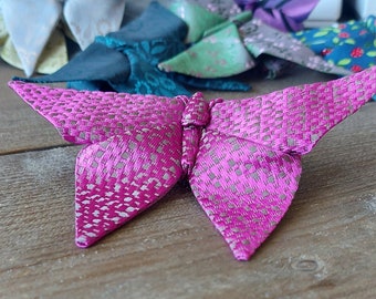 Origami Butterfly Bow Tie -  Fuchsia Jump, Unique, Original, Handmade, Special