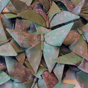 Origami vlinderdas roze bessen, uniek, origineel, handgemaakt afbeelding 4