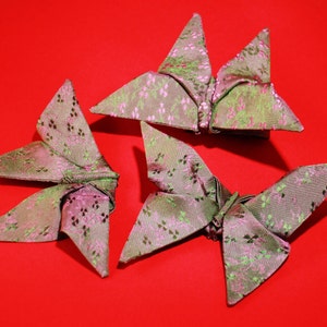 Origami vlinderdas roze bessen, uniek, origineel, handgemaakt afbeelding 6