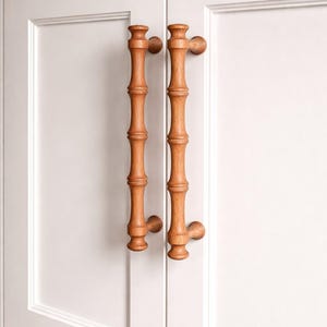 Handmade Wooden Cabinet Handle, Turned Wood Drawer Pull, Rustic Dresser Handle, Natural Wood Furniture Hardware, Kitchen Cabinet Pull