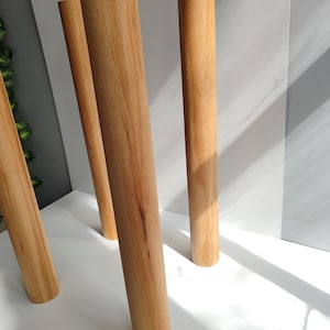 Solid Oak Cylinder Table Legs (Set of 4)