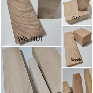Drawer Knobs Pulls Handcrafted Wooden | Available in Various Wood Types: Chestnut, Oak, Beech, Walnut, Ash, Cherry | Bulk Orders Available, The types of wood we use are displayed here in their raw form u see.