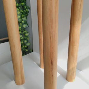 Solid Oak Cylinder Table Legs (Set of 4)