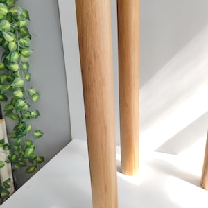 Solid Oak Cylinder Table Legs (Set of 4)