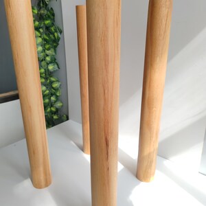 Solid Oak Cylinder Table Legs (Set of 4)