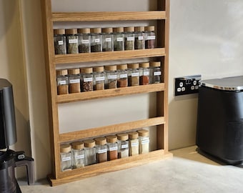 Freestanding Oak Spice Rack