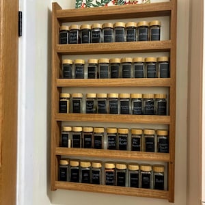 Estante para especias de roble macizo