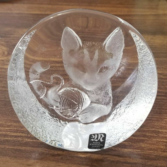 Mats jonasson full lead crystal paperweight signed sw… Gem