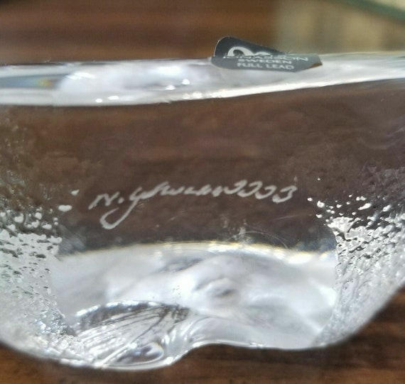Mats jonasson full lead crystal paperweight signed sw… Gem
