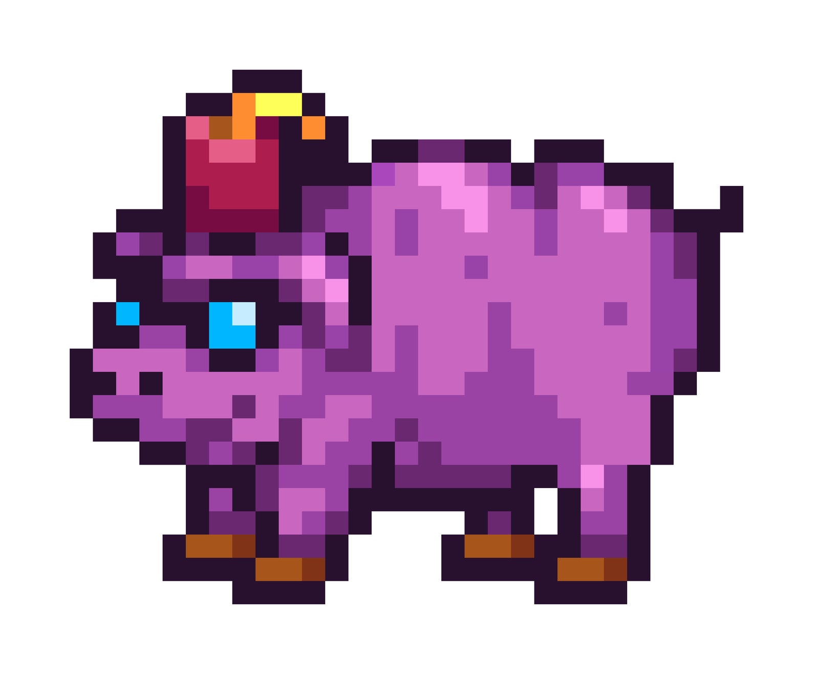 Purple Pig/lila Schwein Sticker // Stardew Valley Etsy