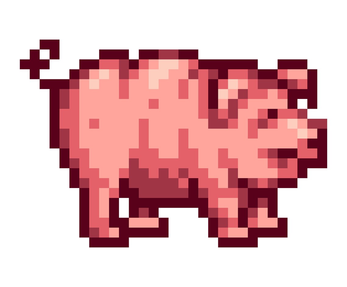 Pig/schwein Sticker // Stardew Valley Etsy Australia